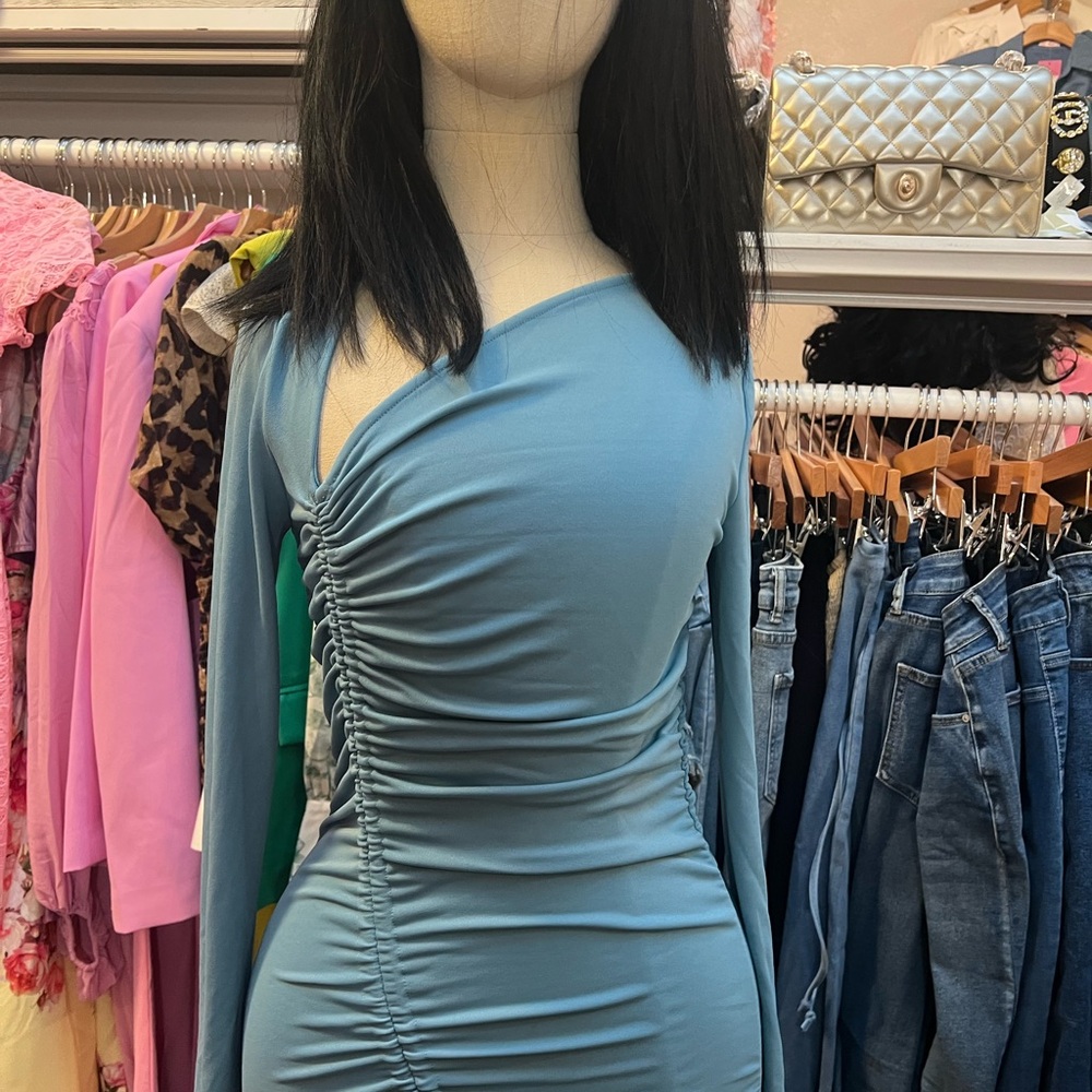 Blue cute dinner dress